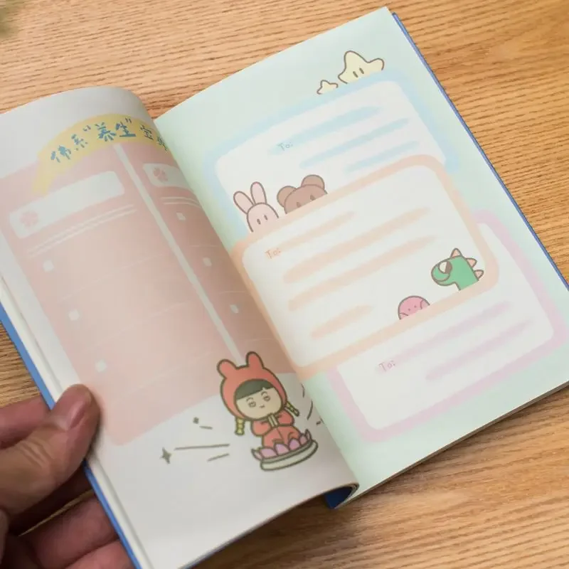 Creative Diary Color Page Manual Account Plan Notebook Illustration Planner Kawaii Notebook Cute Notebook for Students