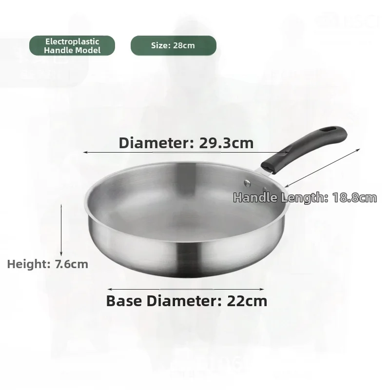 

Сковорода без покрытия из нержавеющей стали, универсальная для газовой плиты и индукционной плиты, маленькая сковорода-вок для блинов и омлетов, современная