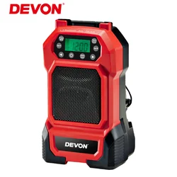 Devon 5935 20v Cordless USB Bluetooth Dual Band Radio External Speaker Emergency Power Charging Universal Flex Battery Platform