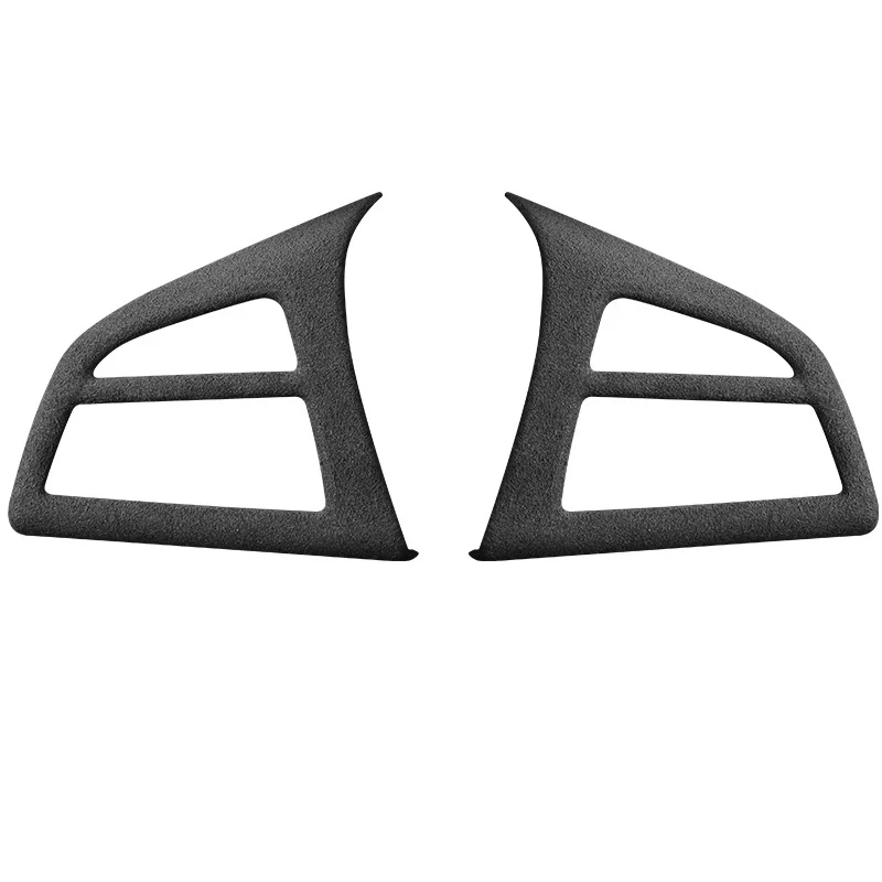 Italy Super Suede Overlay For BYD EV Dmi 20-25 Car Steering Wheel Button Panel Frame Decorative Cover Trim Sticker Accessories