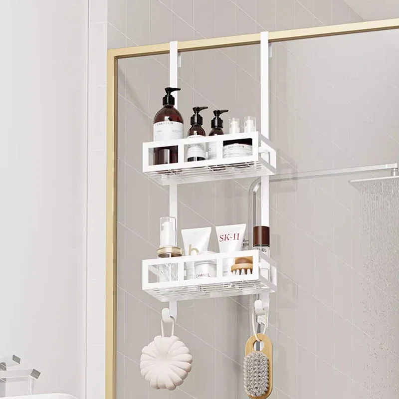 

Simple Bathroom Hanging Basket, Non-Punching Shampoo and Shower Gel Storage, Drain Water Rack, Space-Efficient Design