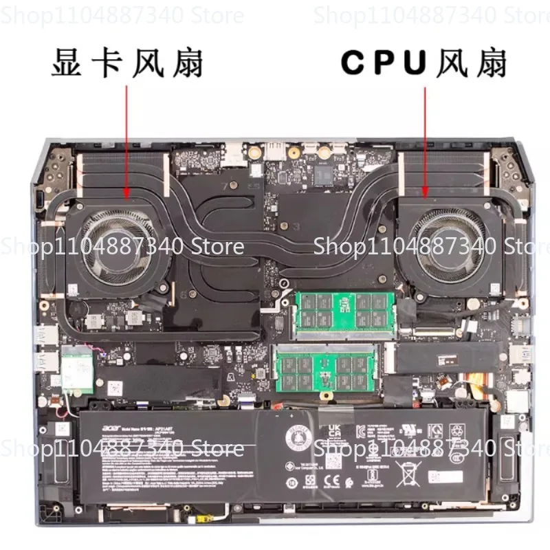 Ventilador de Repuesto para Laptop ACER Nitro 18 AI 2025, para Sistema de Refrigeración de Laptops para Juegos