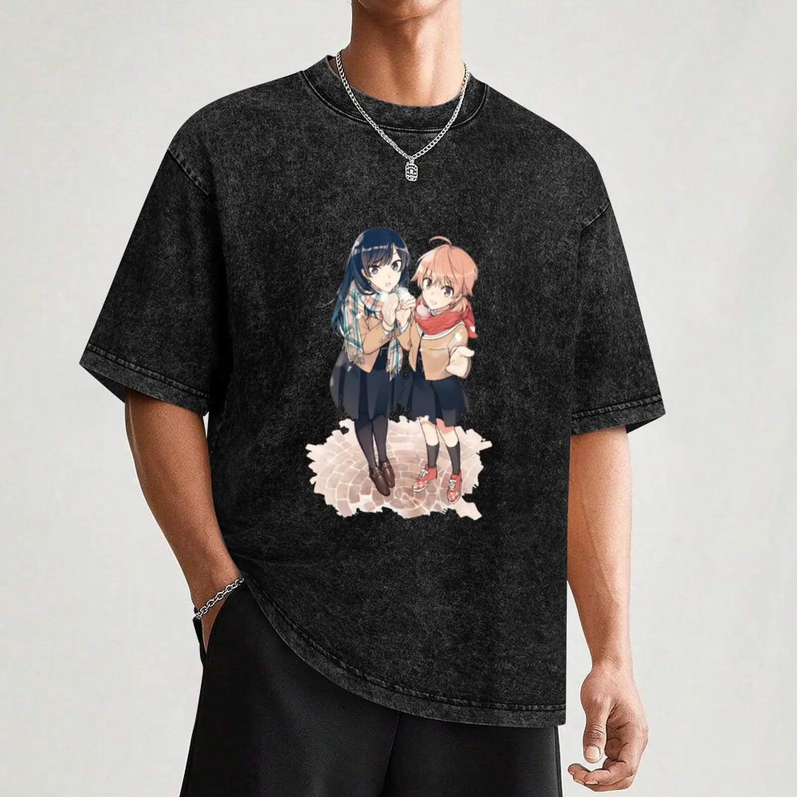 Bloom Into You Anime Funny Cute Anime Sticker T-Shirt Active Sports Short Sleeve Cotton