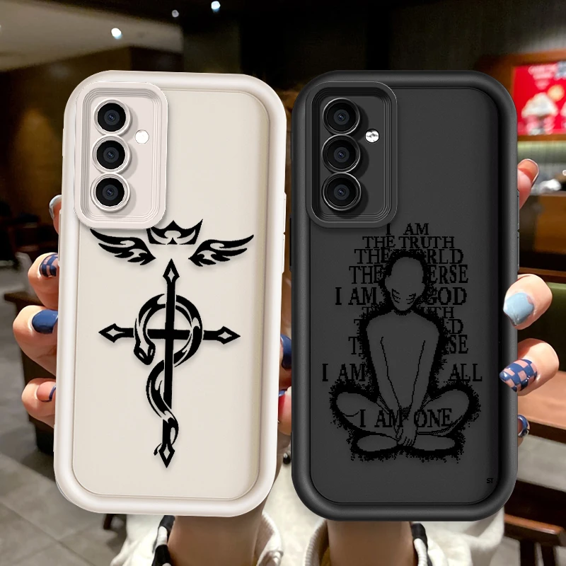 Fullmetal Alchemist Logo For Samsung Galaxy S24 S23 S22 S21 S20 Ultra Plus FE A22 A52 A53 A54 A71 Eye Ladder Phone Case