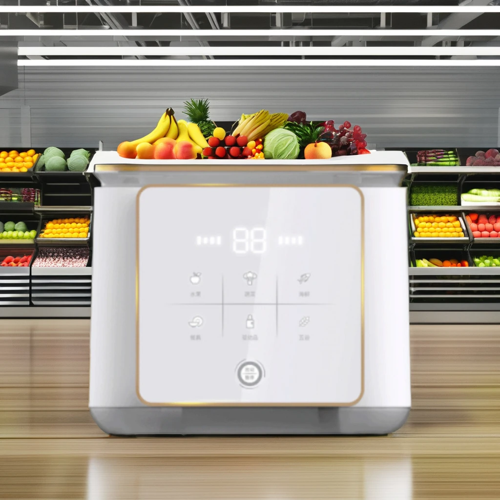 

Home Disinfecting ABS Hydroxyl Purification Fruit Vegetable Washer Machine Kitchen Fruit Vegetable Cleaner 10L