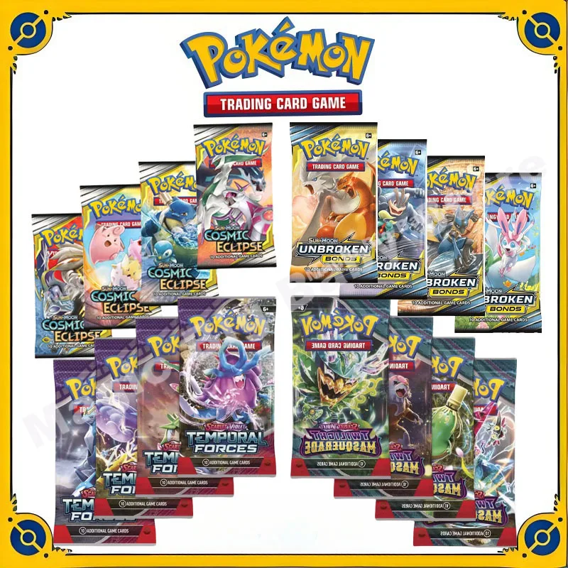 【Buy 5 Get 1 Free】Pokemon PTCG Card Genuine Original U.S. Edition Card Holder Sun and Moon Sword Shield  Booster Pack Child Gift