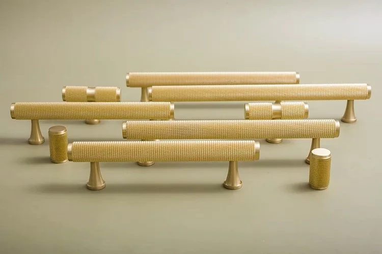 Knurled solid brass cabinet handle product image 8