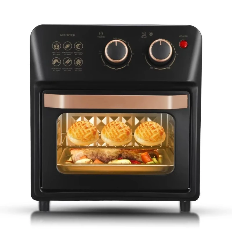 

Novel 14L 2 in 1 Family Household Healthy Free Timing Visible Roast Bake Dehydrator Electric Oven & Air Fryer