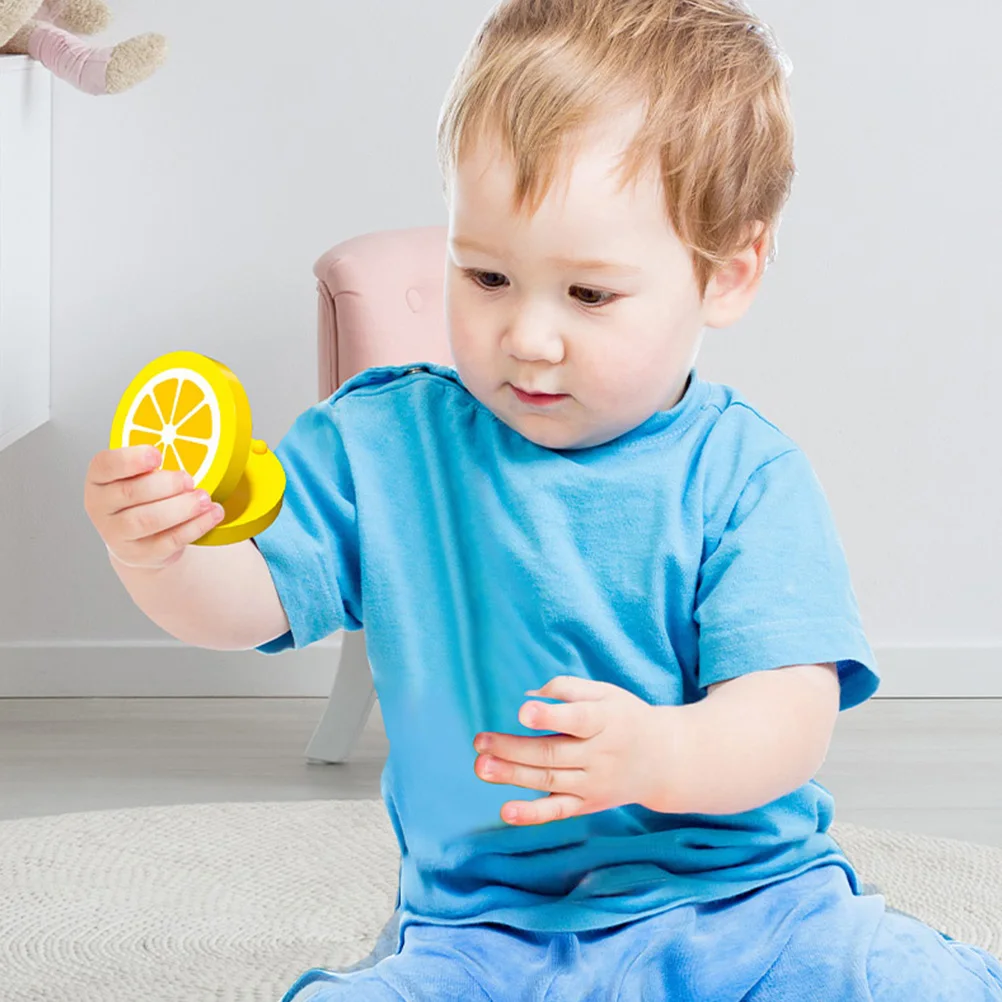 

4pcs Wooden Fruit Rattle For Smooth Natural Wood Preschool Music Instrument Educational Percussion Plaything