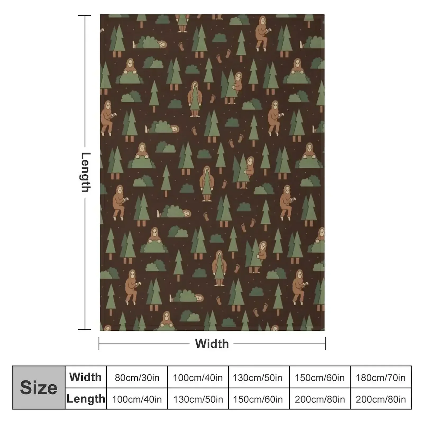 Bigfoot Forest Throw Blanket christmas decoration Designers Decoratives Beautifuls anime Blankets Sofas Of Decoration Blankets