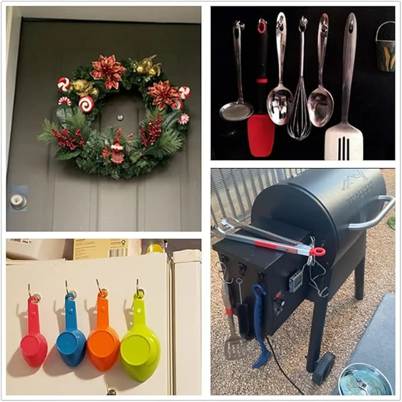 خطاف مغناطيسي متأرجح دوار قوي من SNG للتعليق، خطافات مغناطيسية نيوديميوم شديدة التحمل للرحلات البحرية والمطبخ والتخييم والباب والخزانة #6