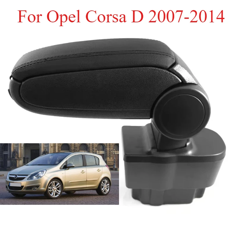 

For Opel Corsa D 2007-2014 Armrest Center Console Black Leather Original Fit Car Interior Accessories Replacement Parts