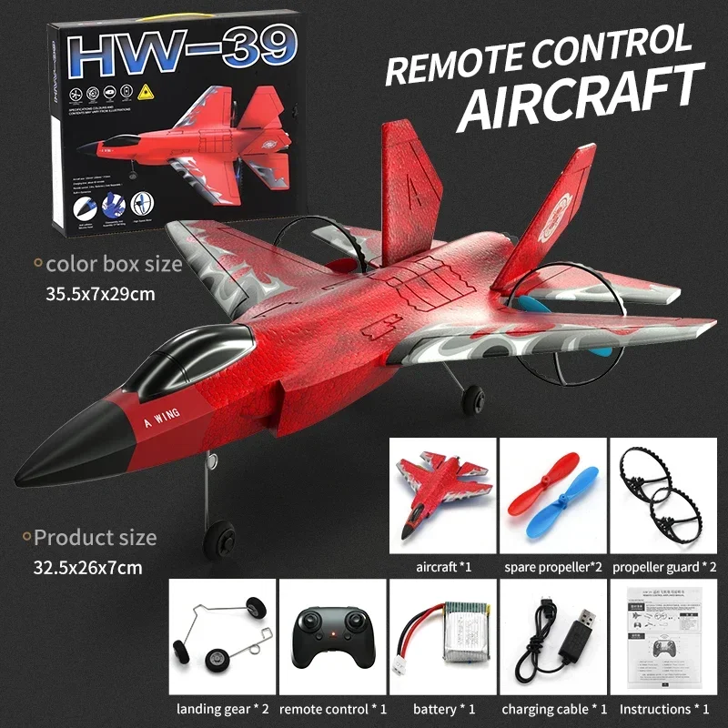 Modelo de aeronave de controle remoto para crianças, avião RC, F35 Fighter, espuma EPP, planador voador, brinquedos de avião, presente para meninos, 2.4G