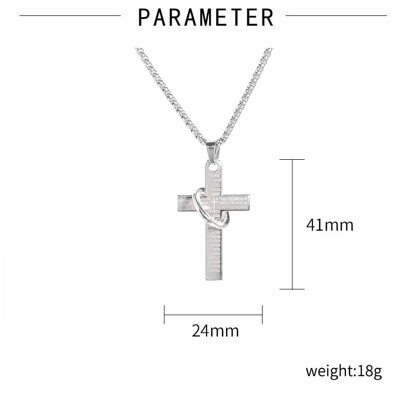 Fashion cross couple simple pendant necklace