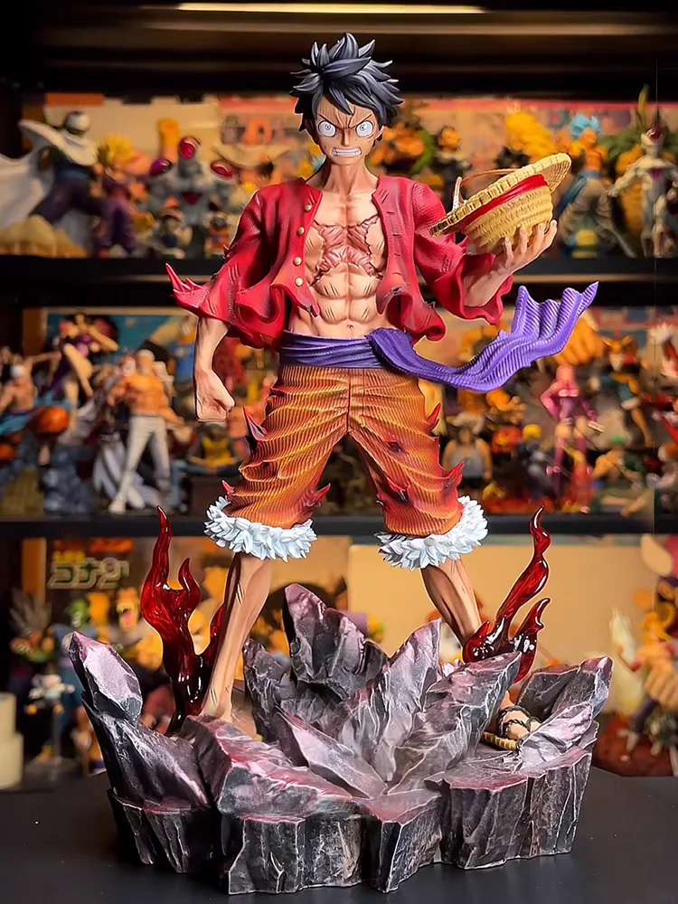 2025 24cm One Piece Luffy Anime Figure Four Emperors Monkey D. Luffy Action Figurine Pvc Collectible Model Doll Toys