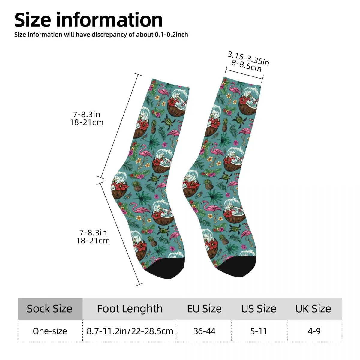 Island Style (2) Sock Printed Man Polyester