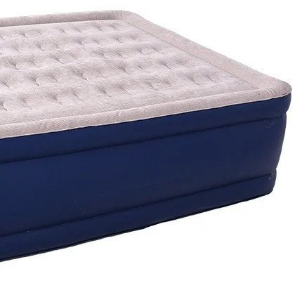 Portable Outdoor Camping Inflatable Air Mattress with Flocking Cover and Built-in Pump for Home & Travel Use Inflatable Bed
