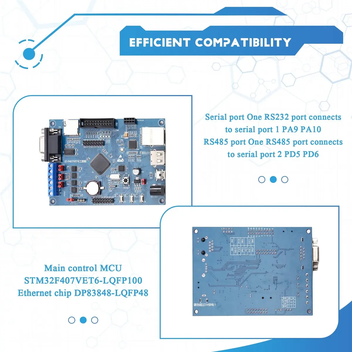 Industrial Control Development Board STM32F407VET6 Learning 485 Dual CAN Ethernet IoT STM32 IC Chip Integrated Circuit