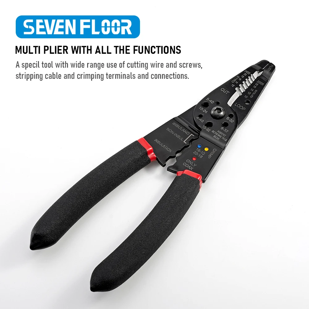 Multi-Functional Electrician Wire Stripper & Crimper Tool - Perfect For Peeling & Network Cabling