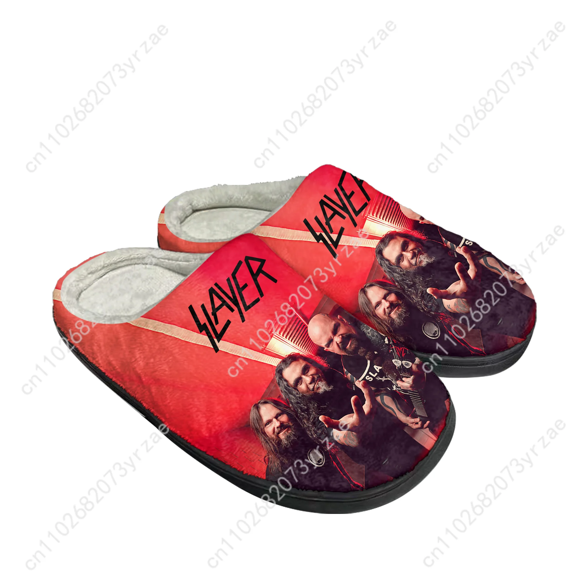 Slayer sapatos de algodão família chinelos das mulheres dos homens adolescentes alta qualidade pelúcia quarto casual sapato quente padrões personalizados chinelo