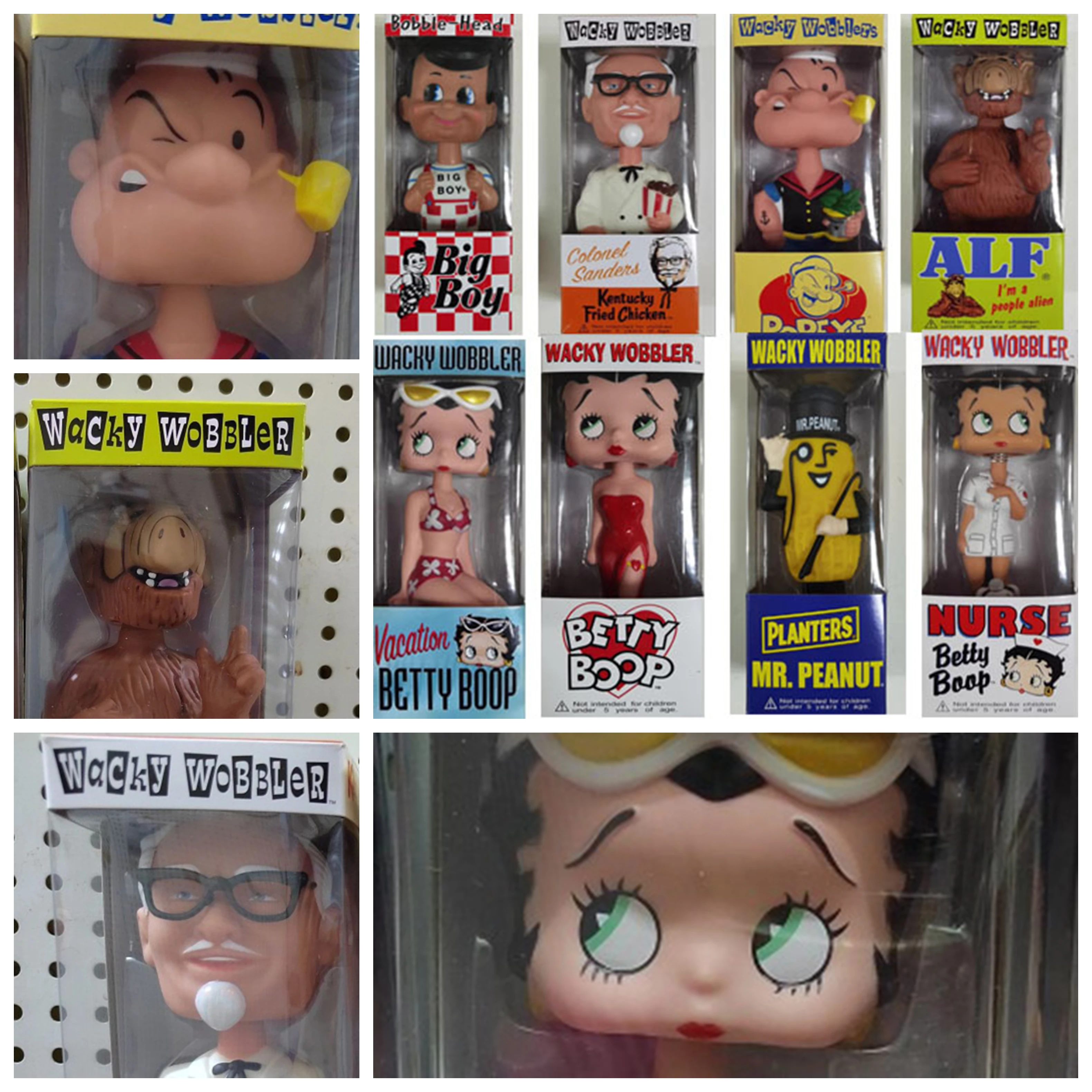 بوباي البحارة أنيمي الشكل رجل بولي كلوريد الفينيل اللعب مثير بيتي بوبلهيد السيد الفول السوداني بولي كلوريد الفينيل تمثال عمل لعبة تحصيل الهدايا للأطفال #2