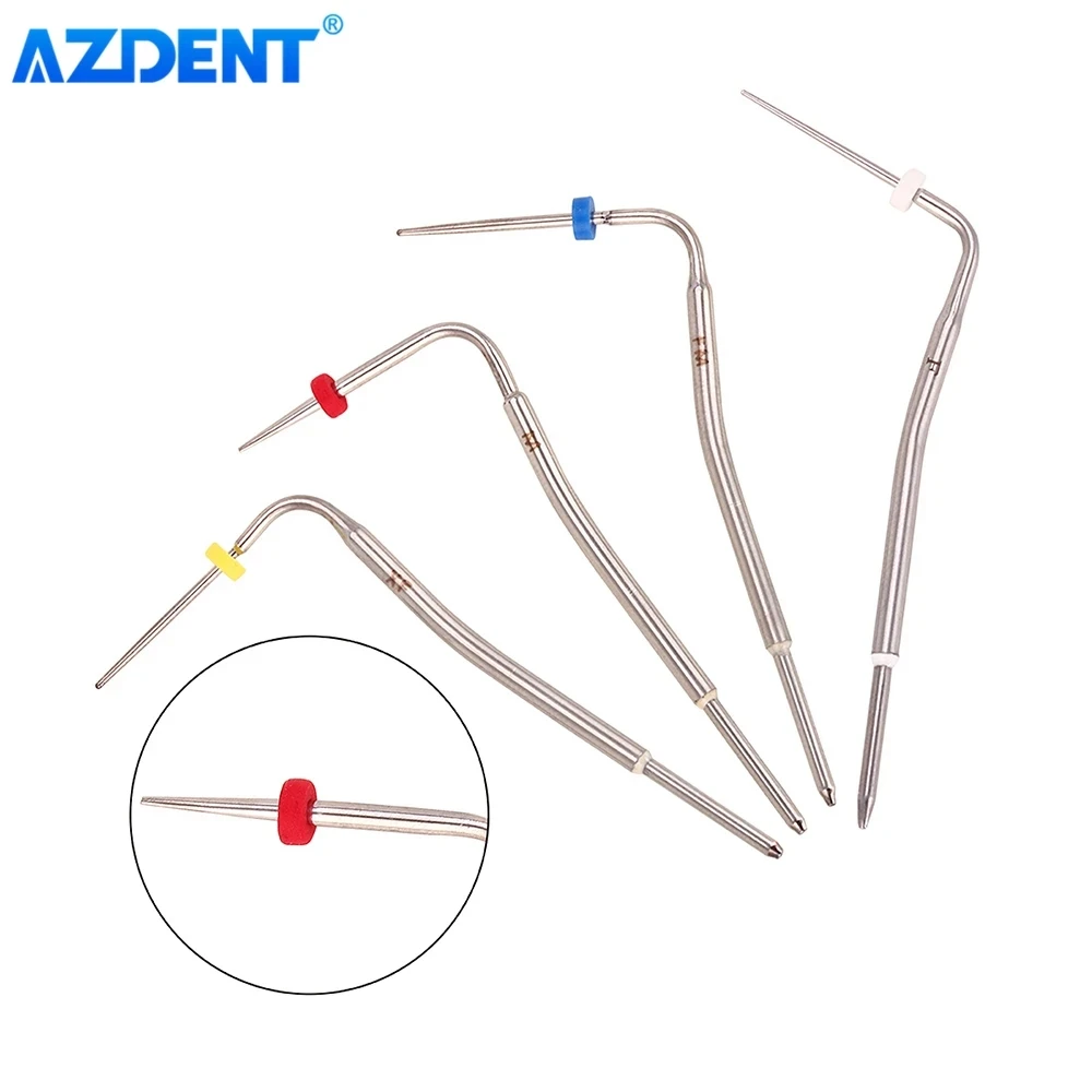 

AZDENT 4pcs/Set Dental Gutta Percha Pen Heated Tips Size F XF FM M for Obturation Gutta Percha Endo System