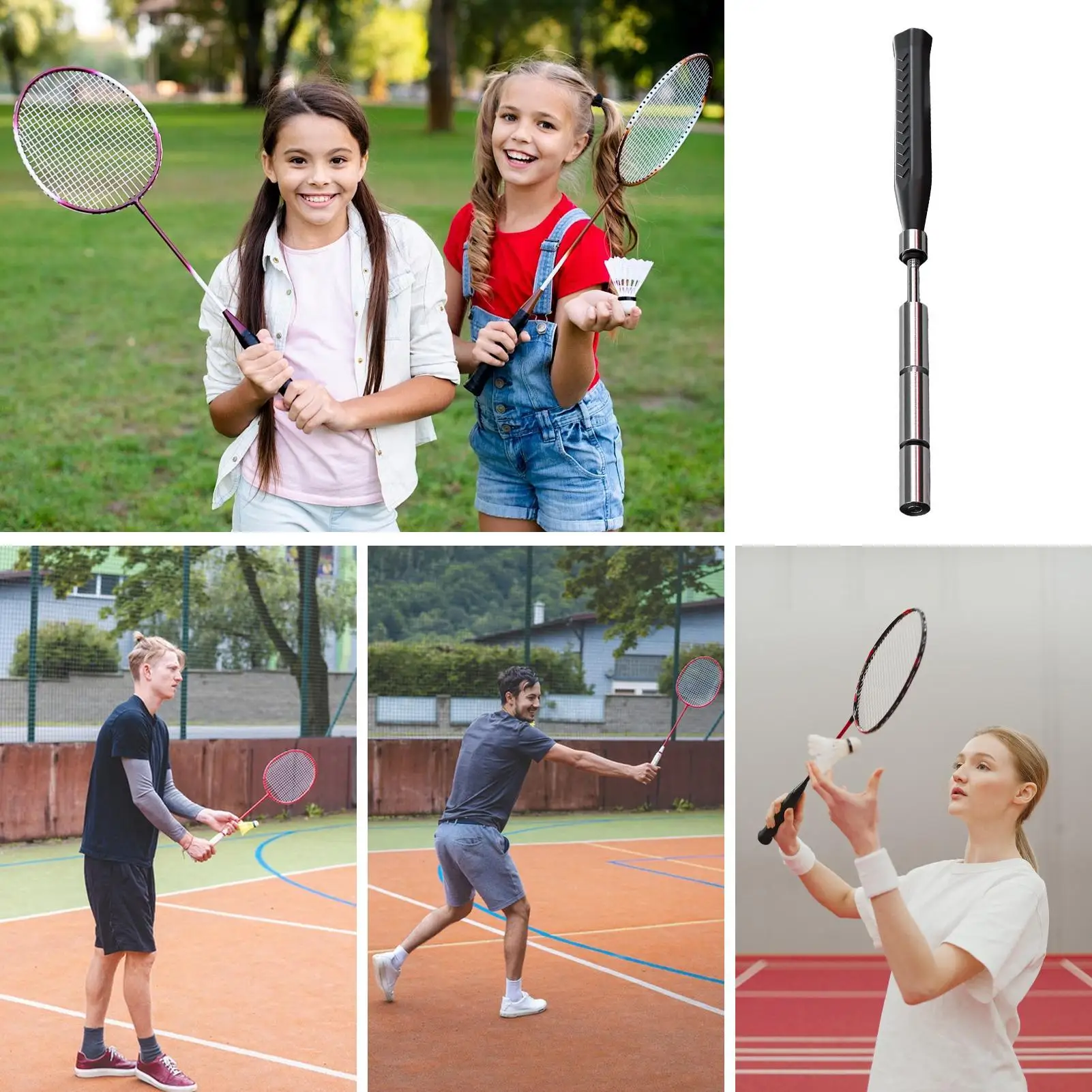 

Тренажер для бадминтона, спортивная тренировка силы запястья, регулируемое оборудование, тренажер из нержавеющей стали для тренировок на заднем дворе, школьная семья