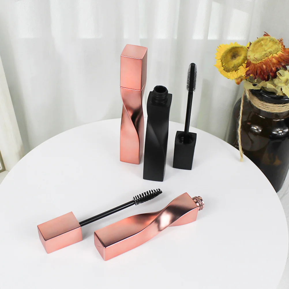 4Pcs Eyelash Brush Empty Refillable Mascara Tubes Bottles with Wand for Castor Oil Eyelash Eyebrow Serum Travel Use