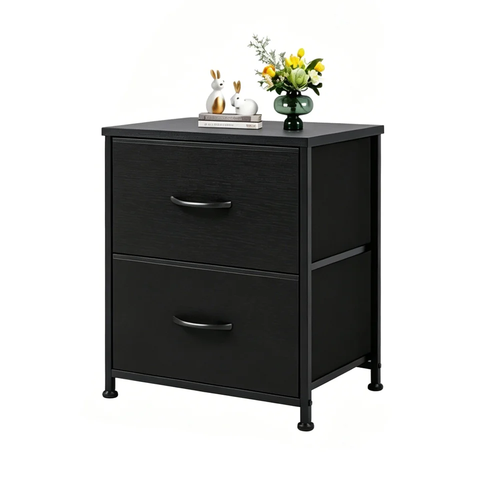 

Storage Dresser With 9 Drawers, Steel Frame And Wooden Top For Bedroom, Closet And Entryway