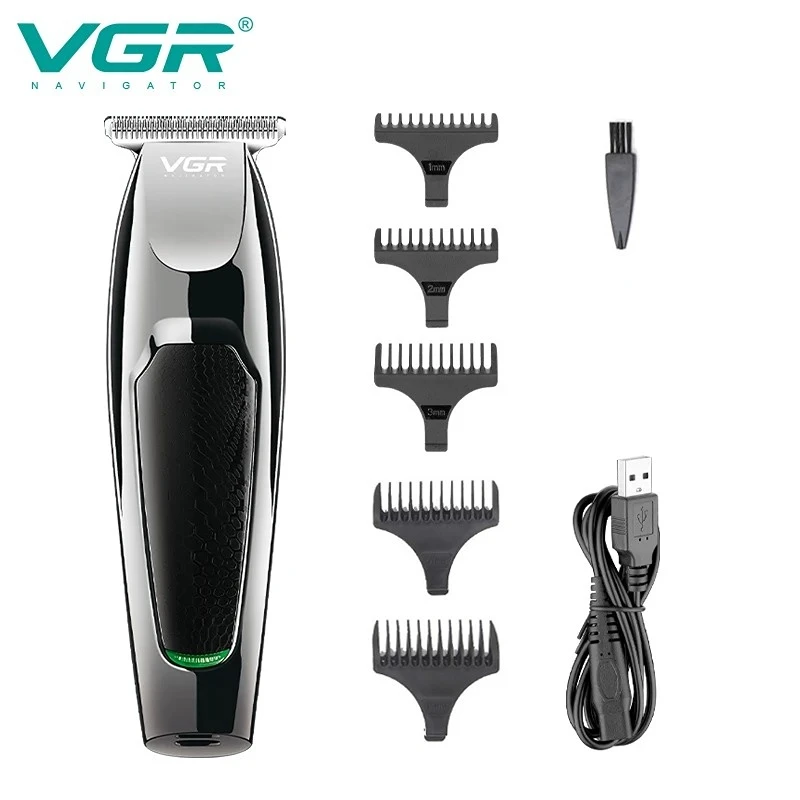 VGR Hair Clipper Professional Hair Trimmer 0mm Hair Cutting Machine Crodless Rechargeable Electric Shaving Machine for Men V-030