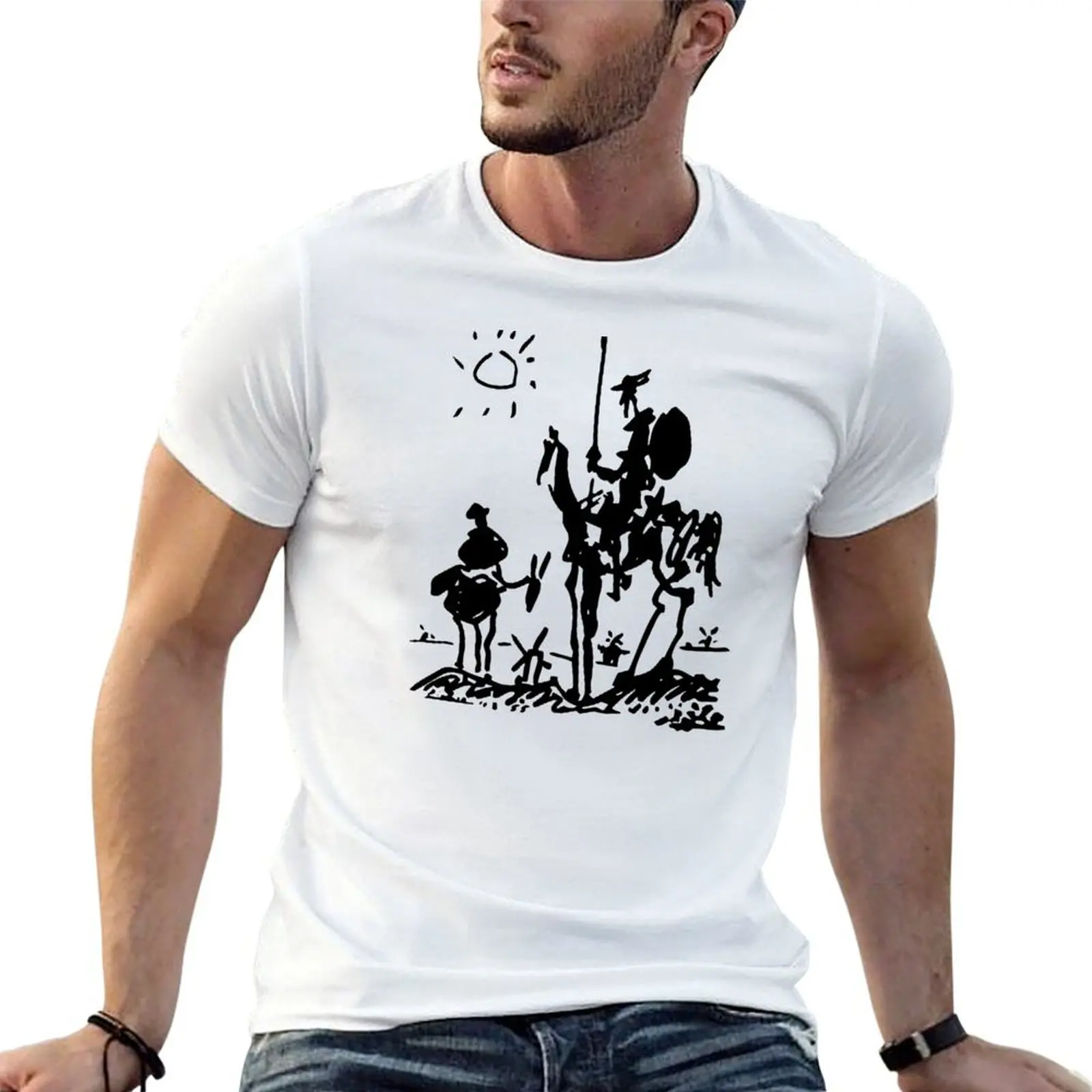 Obra de arte de Don Quijote de La Mancha - Diseño para arte de pared, impresiones, carteles, camiseta para hombre, camiseta de verano