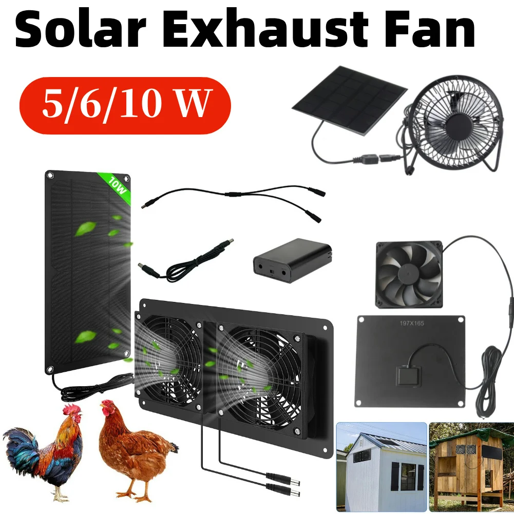 

Вентилятор на солнечной батарее, 5/6/10 Вт