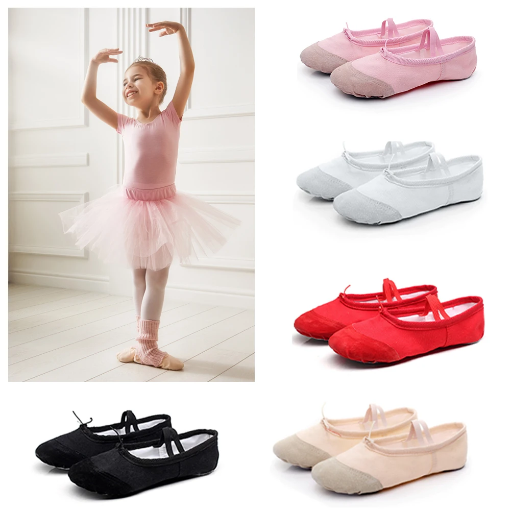 Girls Ballet Shoes Kids Dance Slippers Professional Canvas Soft Sole Ballet Dance Girls Female Ballet Yoga Gym Dance Shoes