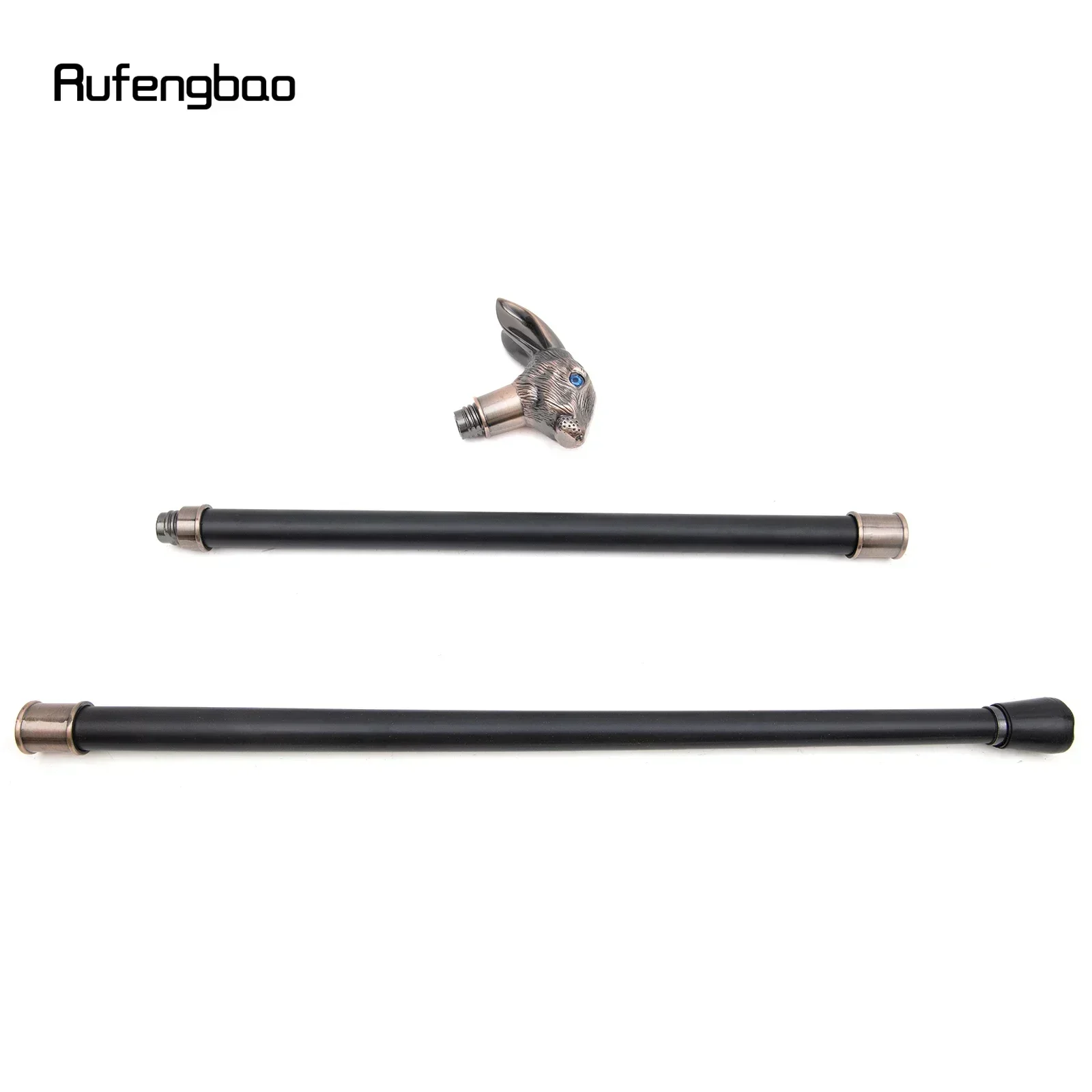 ไม้เท้าเดินทรงสุภาพบุรุษหูยาวสีแดงทองแดง ไม้เท้าแฟชั่นสำหรับสุภาพบุรุษ ไม้เท้าสำหรับการแสดงบนเวที ความยาว 92 ซม.