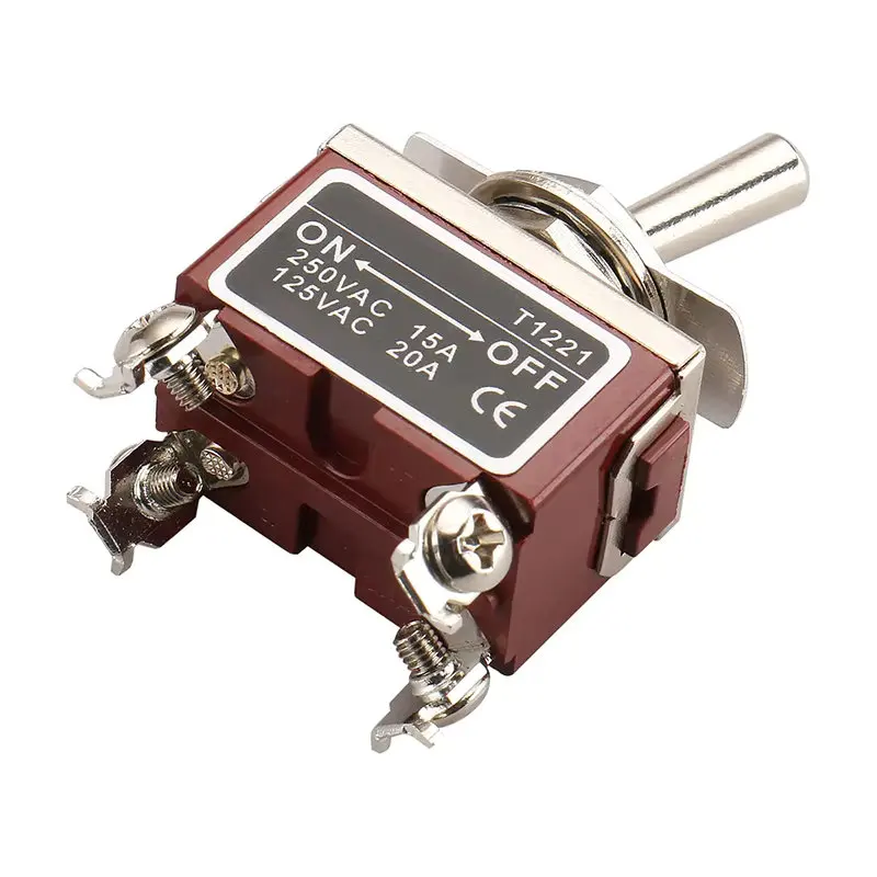 Economical Quality 250V 15A DPST Toggle Switch, ON/OFF Pole, 3-15A Current Range