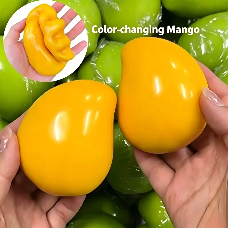 Mango Crunchy Squishy Stress Ball Crispy Fidget Toy Handmade Squeeze Ball Round Blocks Filled ASMR Anti Stress Toys for Adults