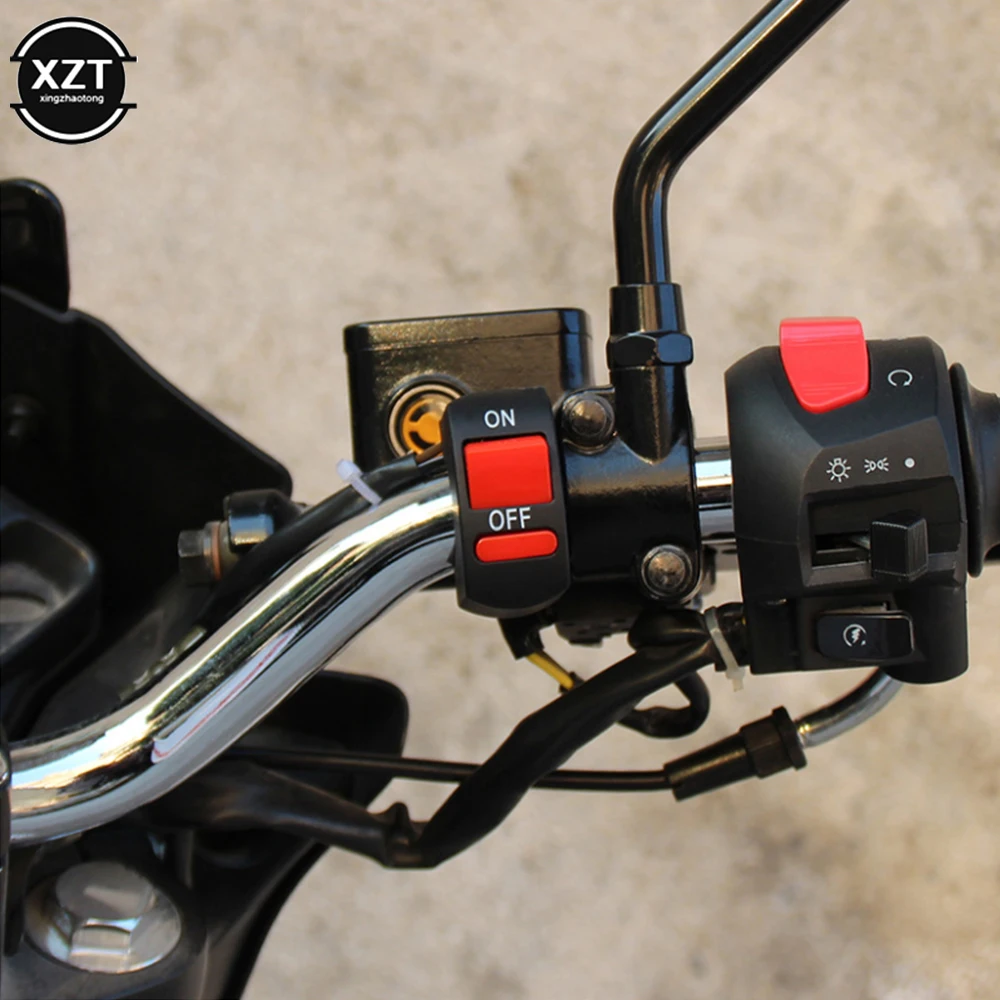 NEW Universal Motorcycle Handlebar Flameout Switch ON OFF Button for Moto Motor ATV Bike DC12V/10A Black Motorcycle accessories