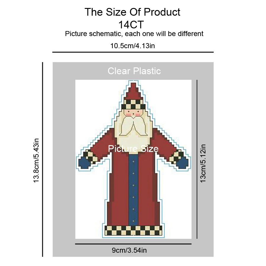 1 Set Counted Cross Stitch Kit Homespun Holiday Christmas Santa Claus And Angels Gift Ornaments DIM 00245