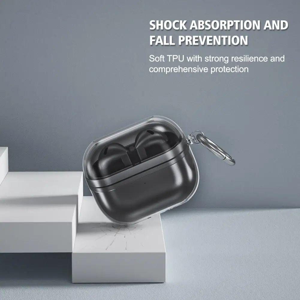 Soft Silicone Case For Samsung Galaxy Buds 3 Pro Wireless Bluetooth Earphone Shockproof Protective Case With Switch Hook
