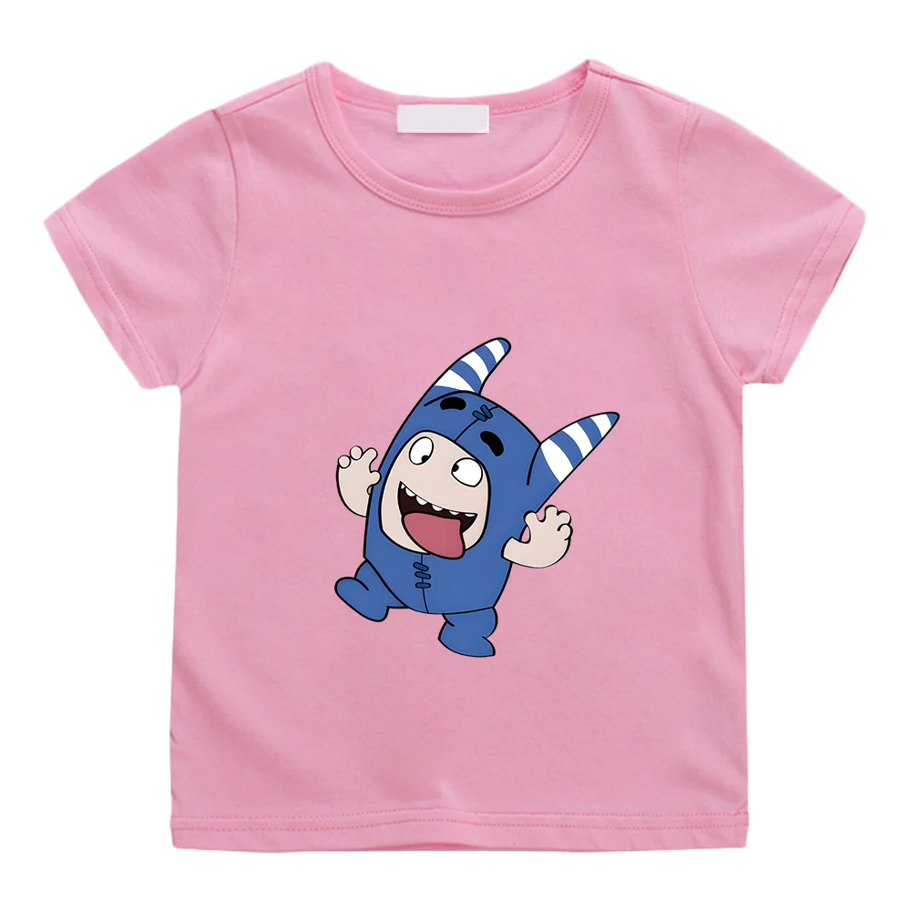 Oddbods-T-shirt POGO 100% coton pour garçon et fille, vêtement d'été décontracté et confortable, de haute qualité