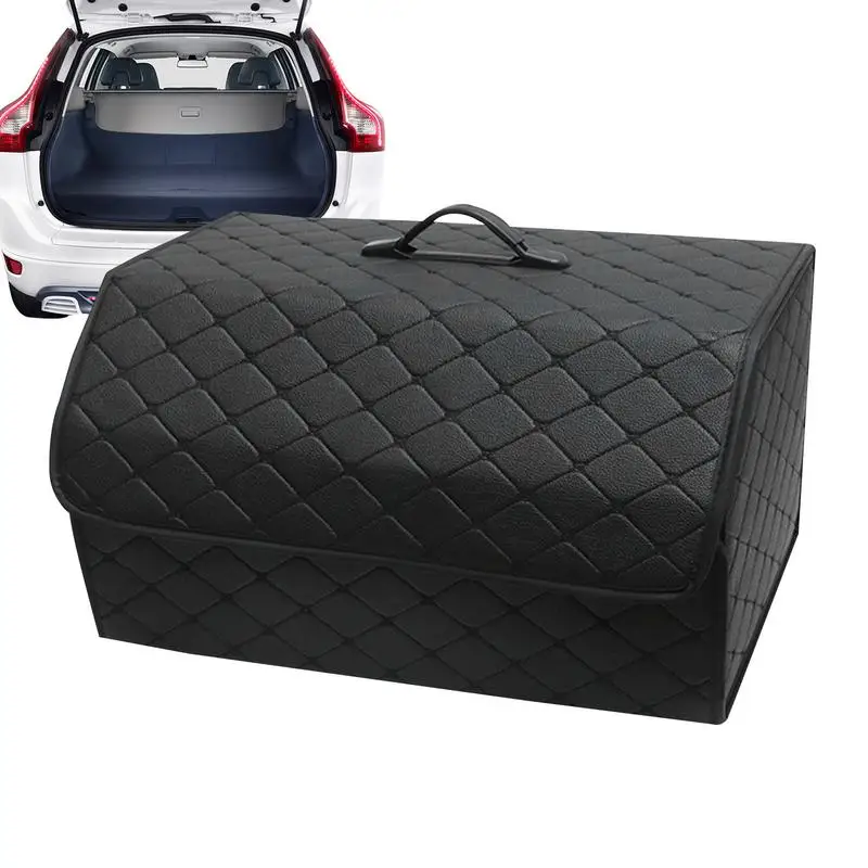 S/M/L Car Trunk Organizer Sturdy Trunk Storage Organizer Foldable Car Storage Bag with Handle Collapsible Organization Container