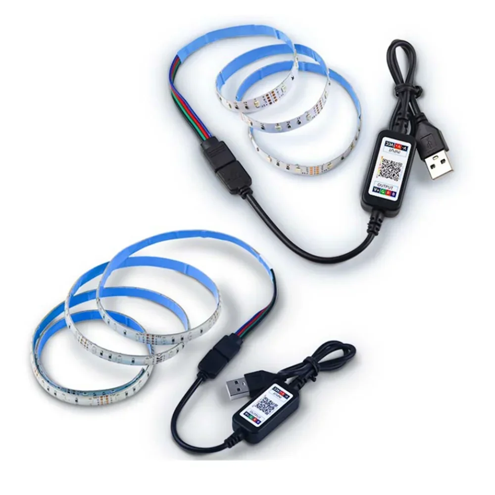 5V 2835RGB light Strip Set LED Cabinet Decoration Running Horse Running App Bluetooth USB Connection Atmosphere Light Strip