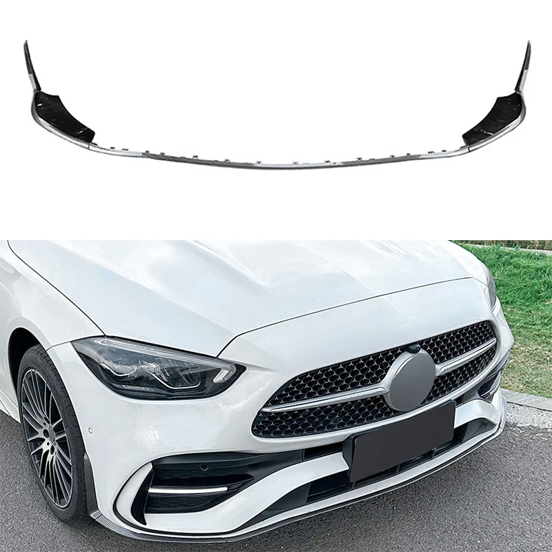 

For Mercedes-Benz C-Class W206 S206 C260 C43 AMG 2022+ Front Bumper Spoiler Lip Lower Body Kit Diffuser Splitter Tuning Guard