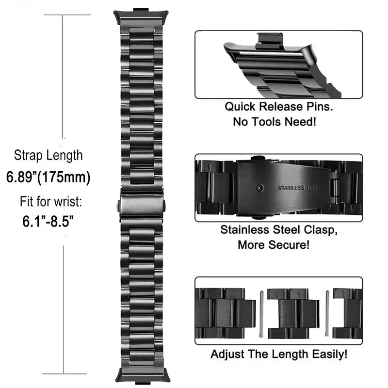 Stainless Steel Strap For Huawei Watch Fit 3 Bracelet Metal Band Replacement Wristband For Huawei Watch Fit2 Smartwatch Corrrea