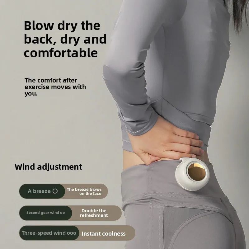 Portable Silent Mini Bladeless Electric Fan, Small Fan Clip on Shirt Waist Mini Bladeless Adjustable, Suitable for Outdoor Use