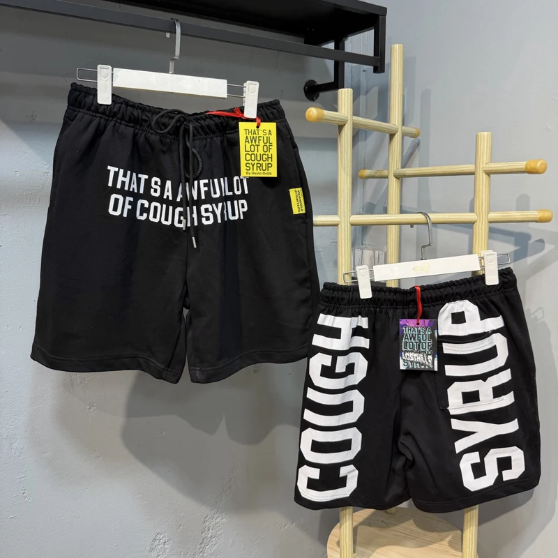 

Summer Loose Casual Style That's A Awful Lot of Cough Syrup Shorts New High-quality Letter Printed Shorts Stock
