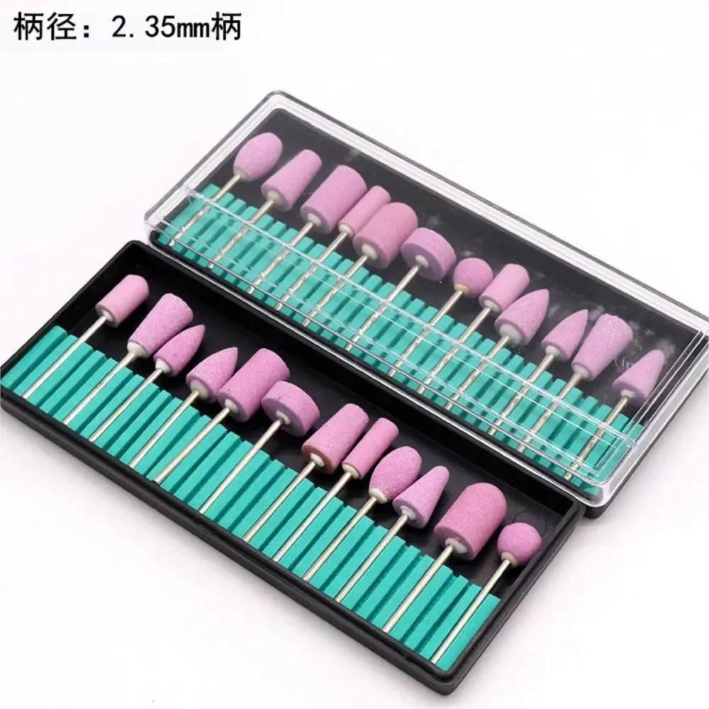 1Set Edelstahl Nagel Bohrer Bits 3/32'' Keramik Nail art Polieren Schleifen Kopf Maniküre Pediküre Maschinen Werkzeug Zubehör