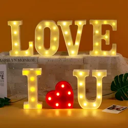 16cm Alphabet Letter LED Lights Marquee Sign Number Lamp Decoration Night Light For Party Bedroom Wedding Birthday Christmas