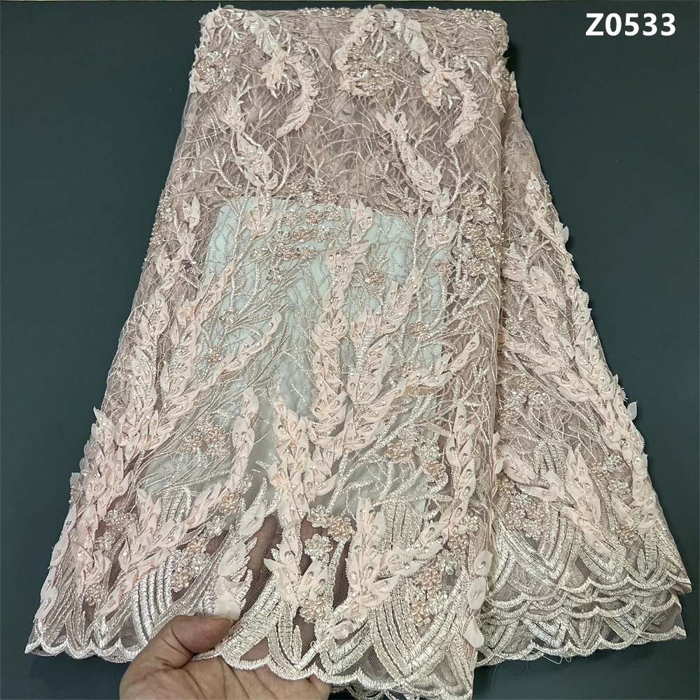 French Brocade Lace Fabric, African Embroidery, Jacquard Tissue for Wedding Sew, High Quality, 2022, Z0533