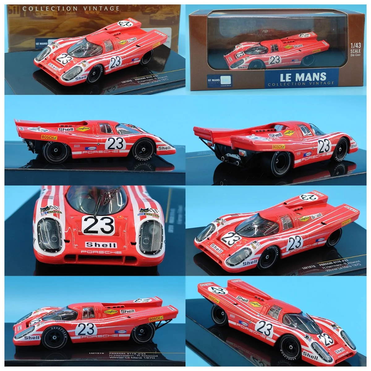 Diecast IXO 1:43 Scale 917K #23 Winner Le Mans 1970 Alloy Car Model